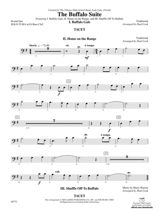 The Buffalo Suite: (wp) Solo Eb Tuba B.C.