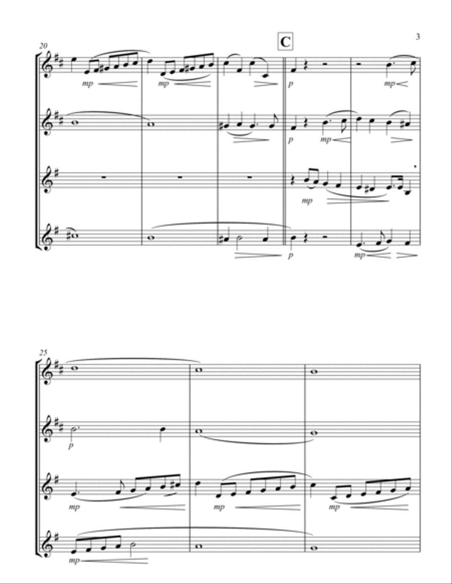 Kyrie (Durante) (Saxophone Quartet - 2 Alto, 2 Tenor) Saxophone Quartet scores gallery preview page 3