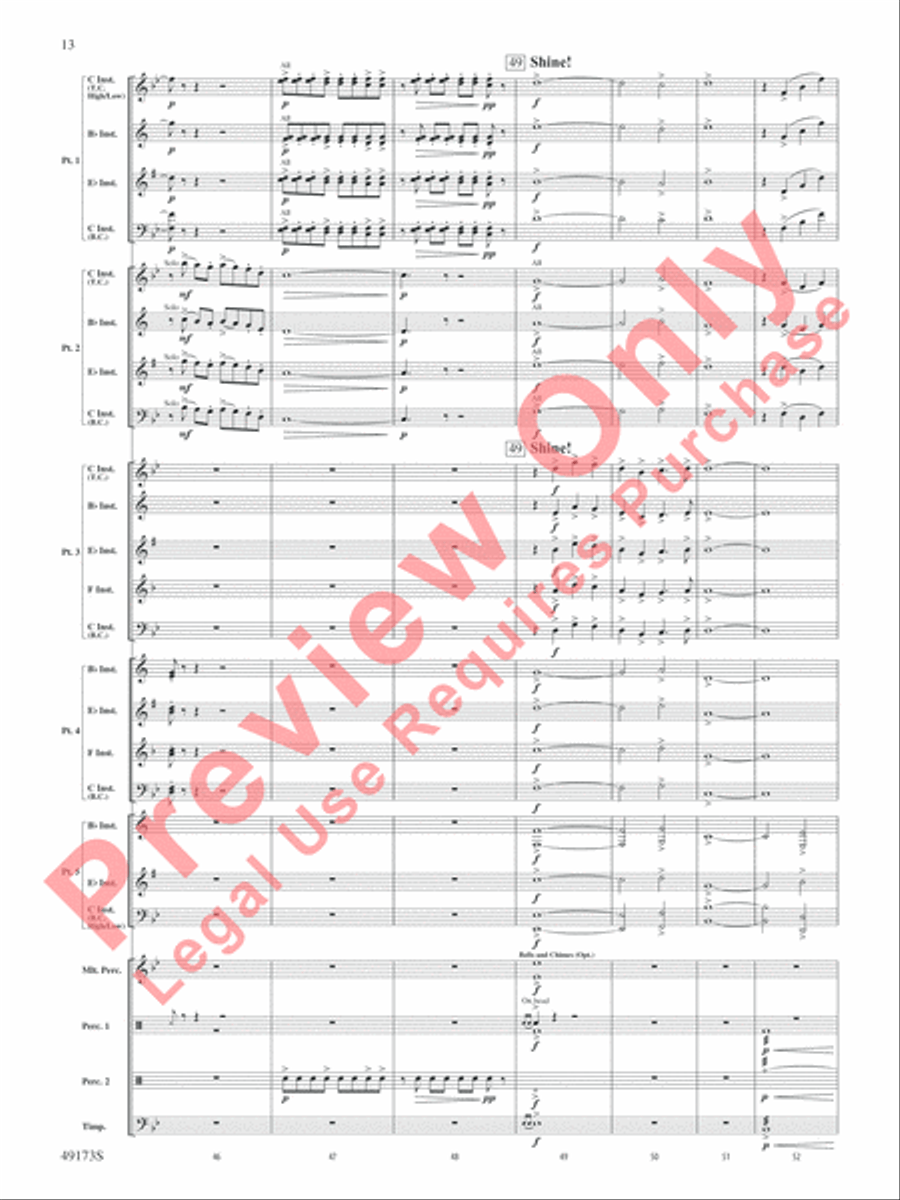 Shine Bright Concert Band scores gallery preview page 14