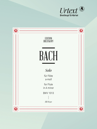 Book cover for Solo in A minor BWV 1013