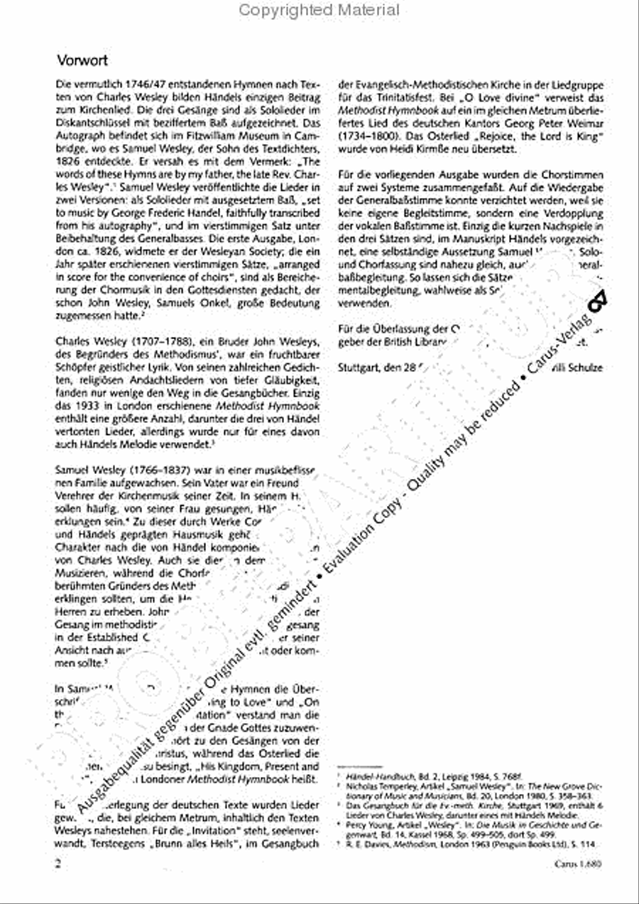 Handel: Three Wesley hymns Voice scores gallery preview page 3