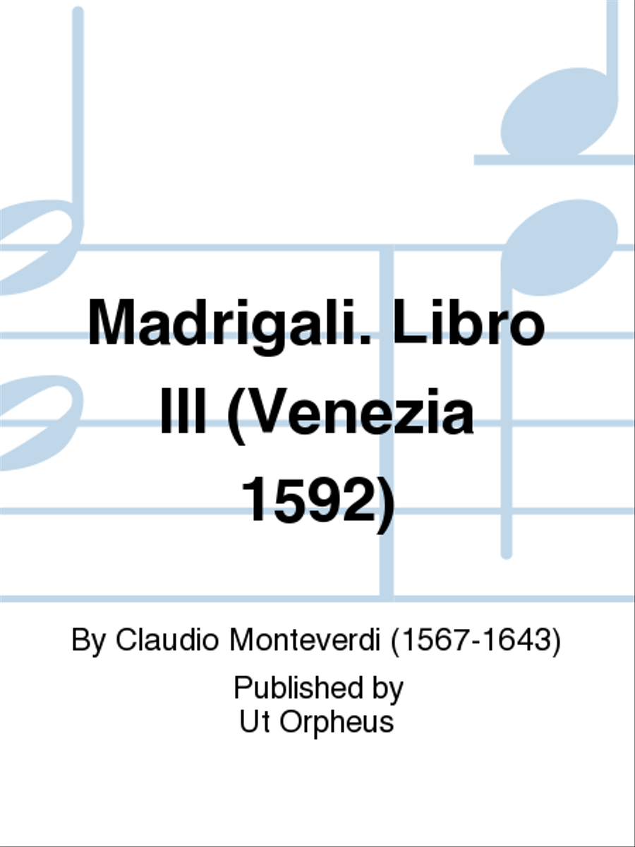 Madrigali. Libro III (Venezia 1592) Choir scores gallery preview page 1