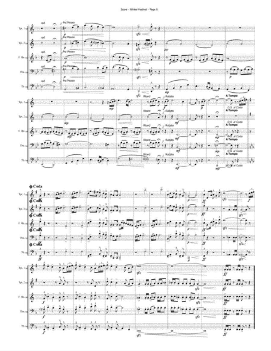 Winter Festival Brass Ensemble scores gallery preview page 6
