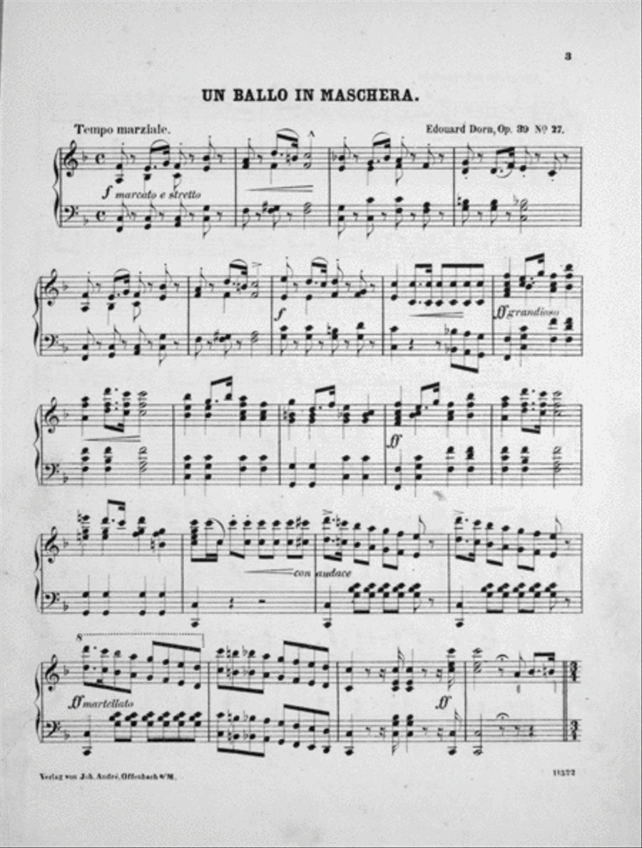 Un Ballo in Mascher (Der Maskenball). Fantasie pour Piano Piano Solo scores gallery preview page 2