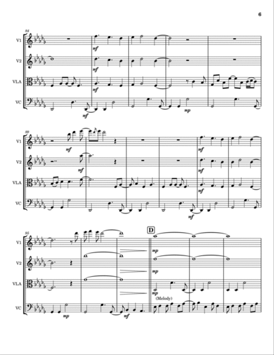 Free String Quartet scores gallery preview page 6