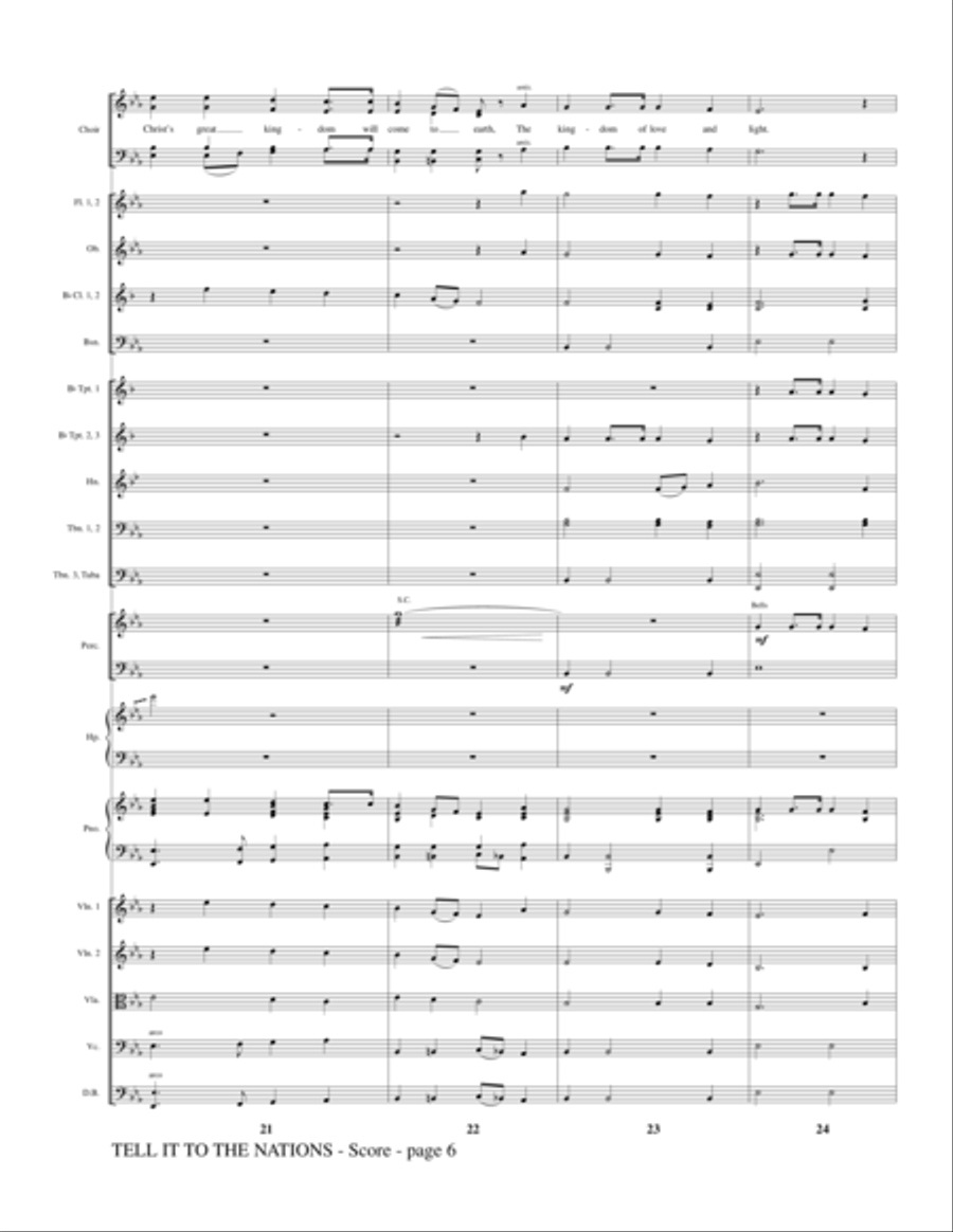 Tell It to the Nations - Full Score Choir scores gallery preview page 6