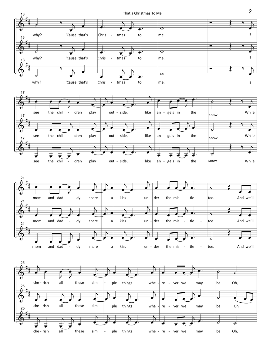 That's Christmas To Me SSA scores gallery preview page 2