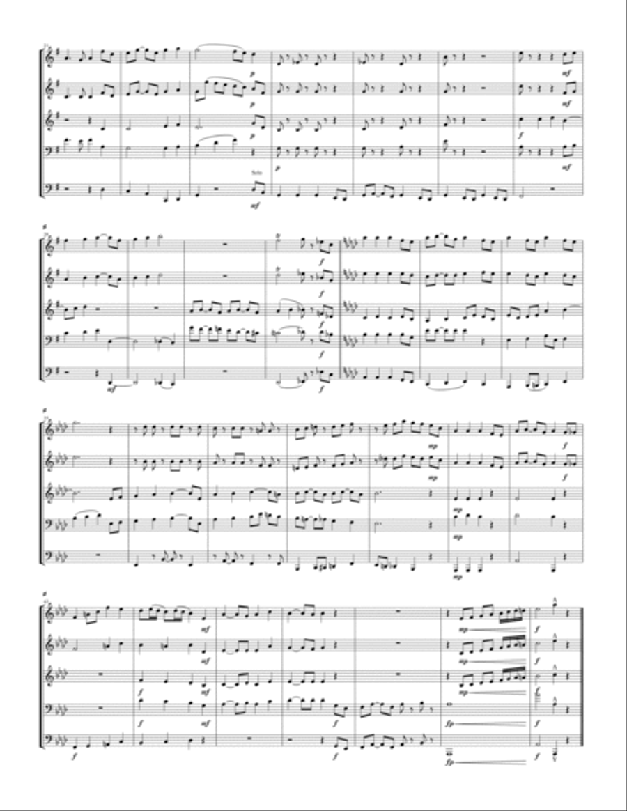 You're A Grand Old Flag Brass Quintet scores gallery preview page 3