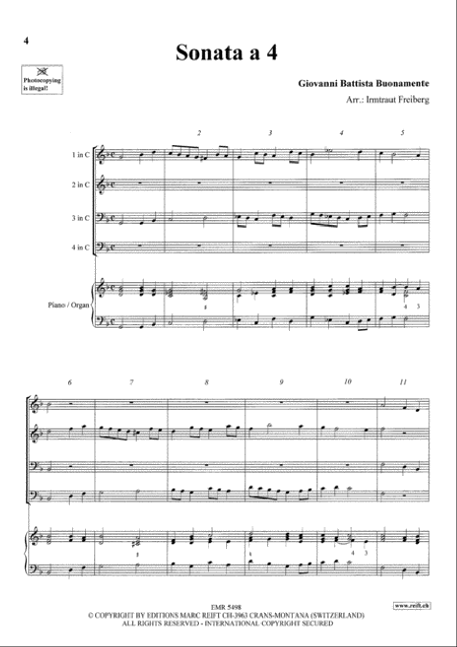 Sonata a 4 Brass Ensemble scores gallery preview page 3