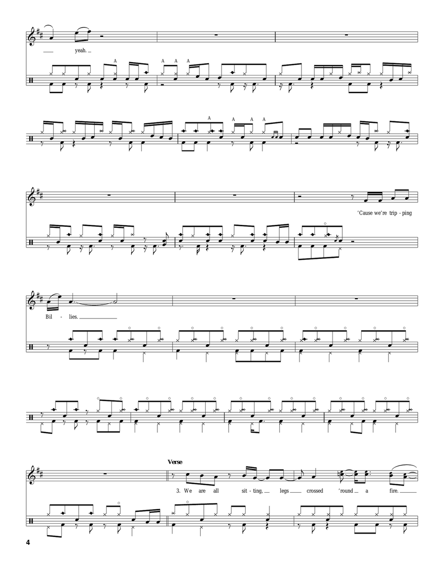 Tripping Billies Drum Set scores gallery preview page 4