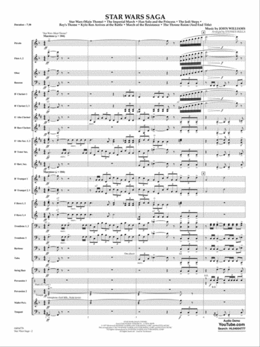 Star Wars Saga Star Wars Saga Concert Band scores gallery preview page 3