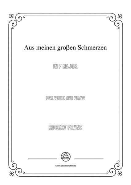Franz-Aus meinen groβen Schmerzen in F Major,for voice and piano image number null