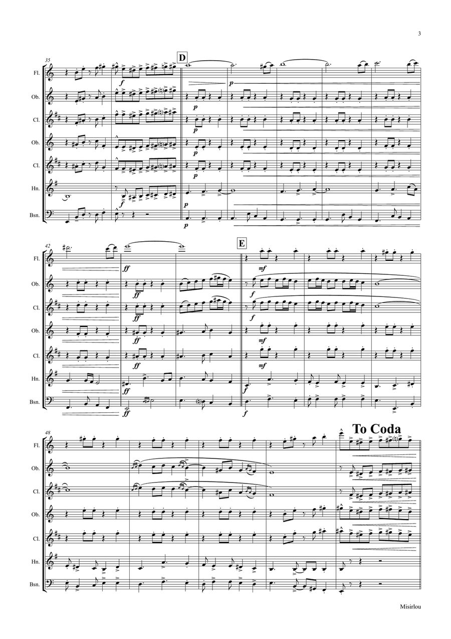 Misirlou - Pulp Fiction - Wind Quintet Woodwind Quintet scores gallery preview page 3
