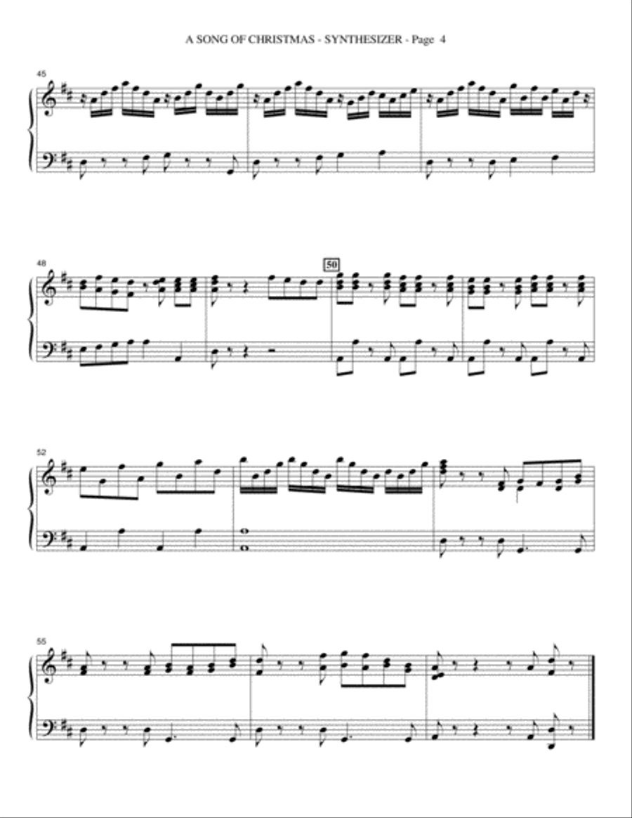 Sing A Song Of Christmas - Keyboard/ Synthesizer Choir scores gallery preview page 5