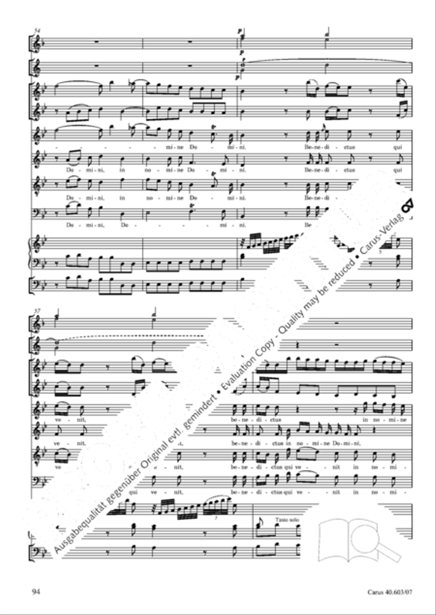 Grosse Orgelsolomesse in Es 4-Part scores gallery preview page 107