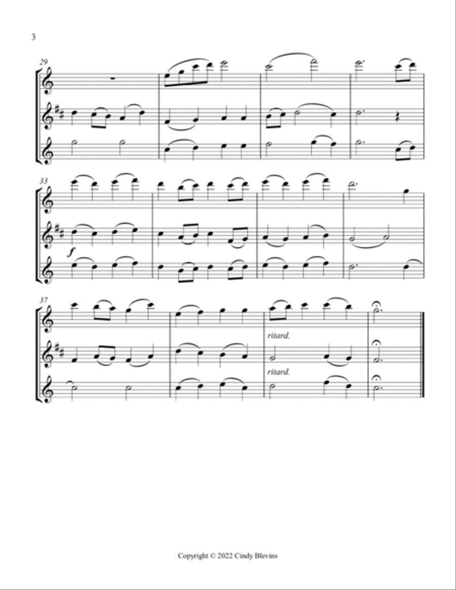 I Sing the Mighty Power Of God, Flute, Clarinet and Violin Clarinet scores gallery preview page 4