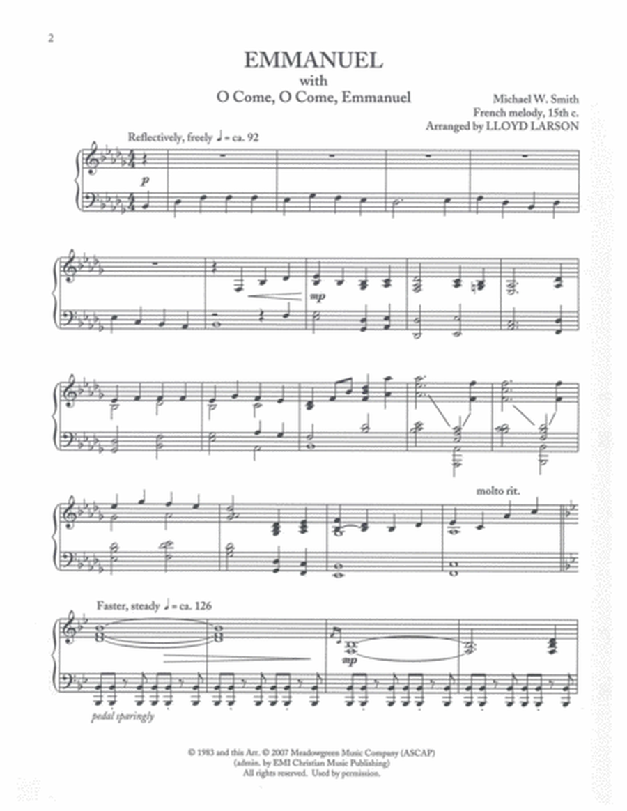 Emmanuel: Contemporary Piano Solos for Christmas-Digital Download