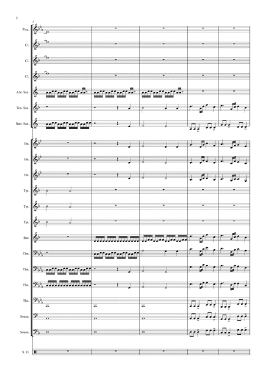 Arrival To Earth Marching Band scores gallery preview page 2