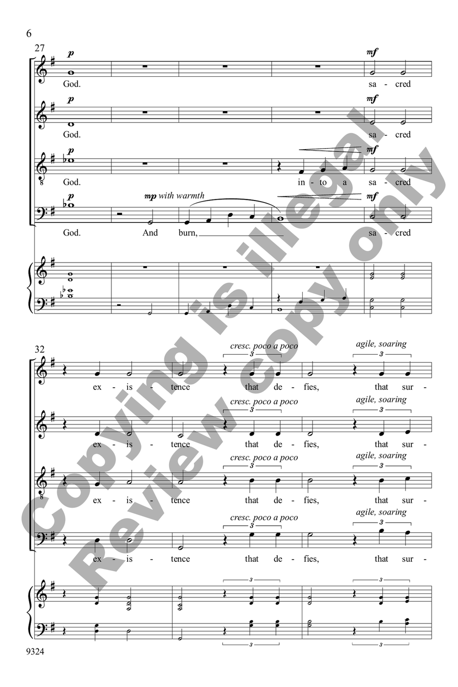 The Day Sky 4-Part scores gallery preview page 6