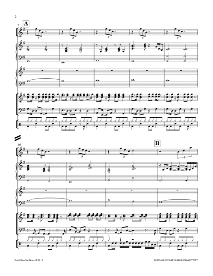 Don't Stop Me Now Small Ensemble scores gallery preview page 2