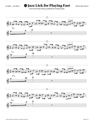 Jazz Lick #13 for Playing Fast