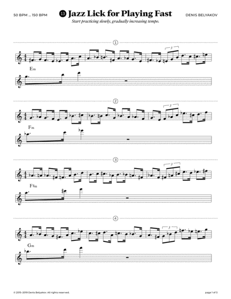 Jazz Lick #13 for Playing Fast image number null