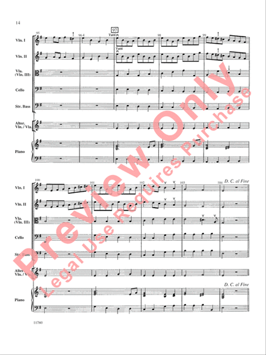 Entrance of the Queen of Sheba String Orchestra scores gallery preview page 15