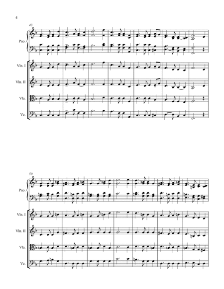 Auld Lang Syne - String Quartet arrangement with piano