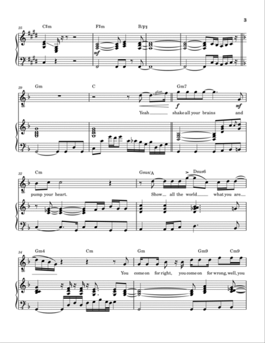 People Gotta Move Piano, Vocal, Guitar scores gallery preview page 4