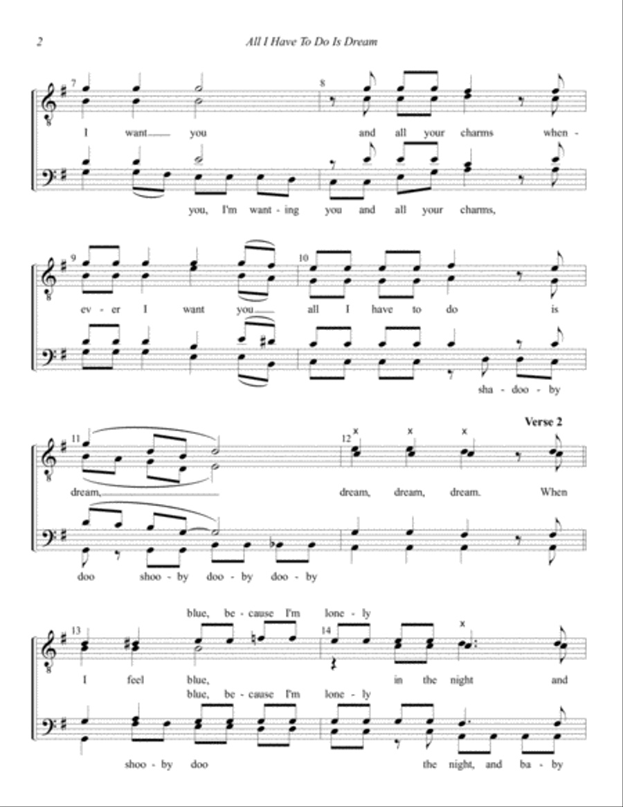 All I Have To Do Is Dream TTBB scores gallery preview page 2