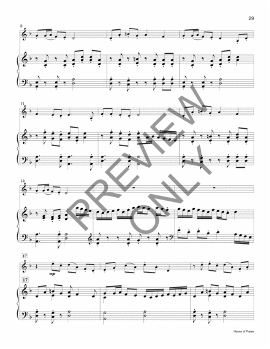 Hymns of Praise - Piano/Rhythm Piano Accompaniment scores gallery preview page 3