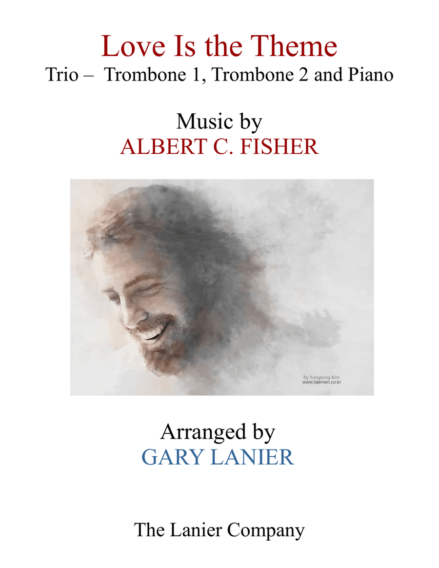 LOVE IS THE THEME (Trio – Trombone 1, Trombone 2 & Piano with Score/Parts) Trombone Trio scores gallery preview page 1