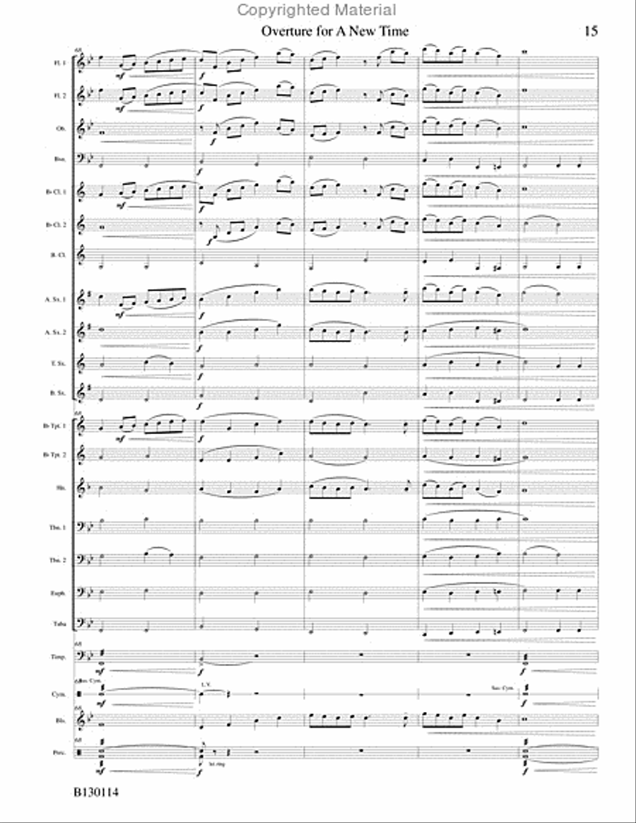Overture for A New Time Overture for A New Time Concert Band scores gallery preview page 18
