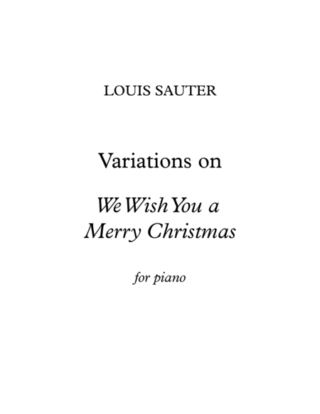 Variations on We Wish You a Merry Christmas image number null