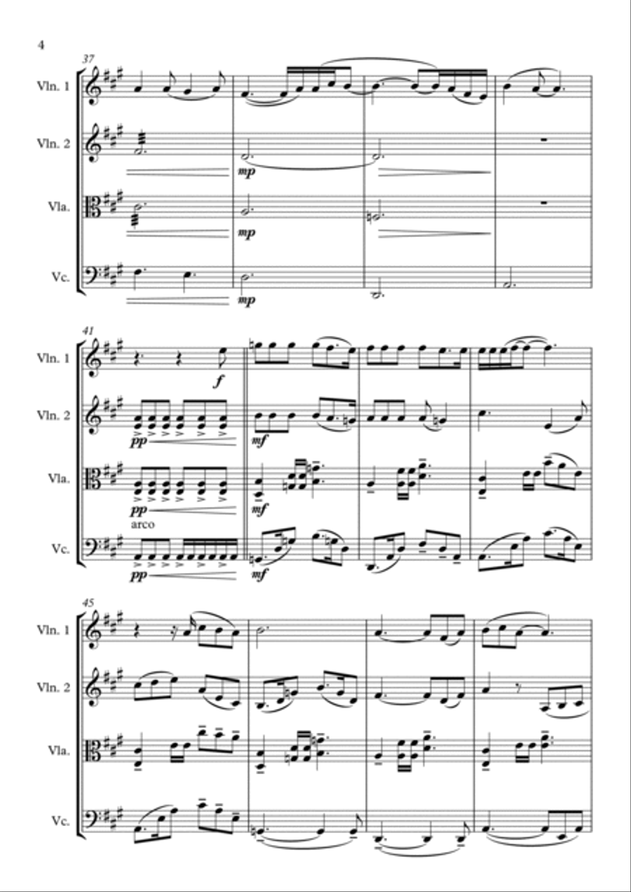 Wild At Heart Wild At Heart String Quartet scores gallery preview page 4