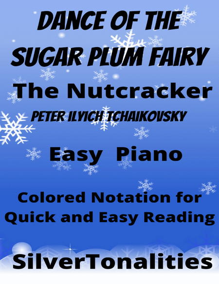 Dance of the Sugar Plum Fairy the Nutcracker Suite Easy Piano Sheet Music with Colored Notation