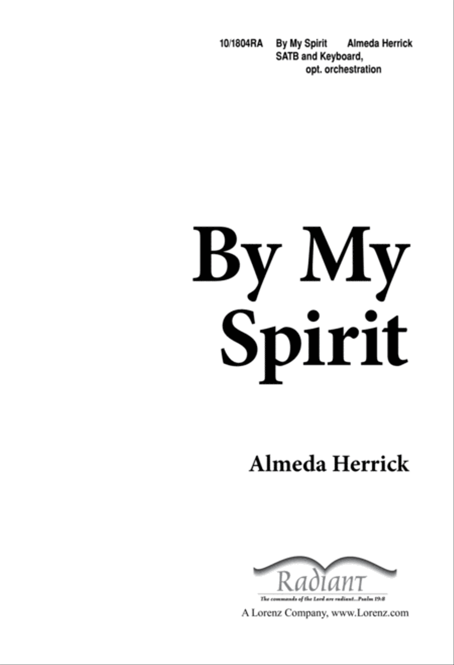 By My Spirit 4-Part scores gallery preview page 1