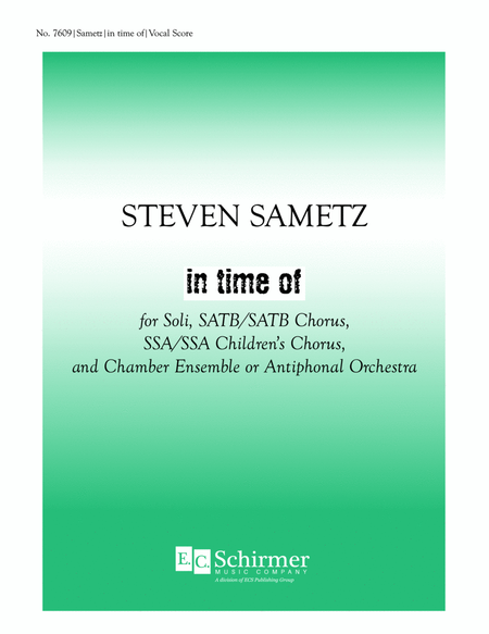 in time of (Choral Score)