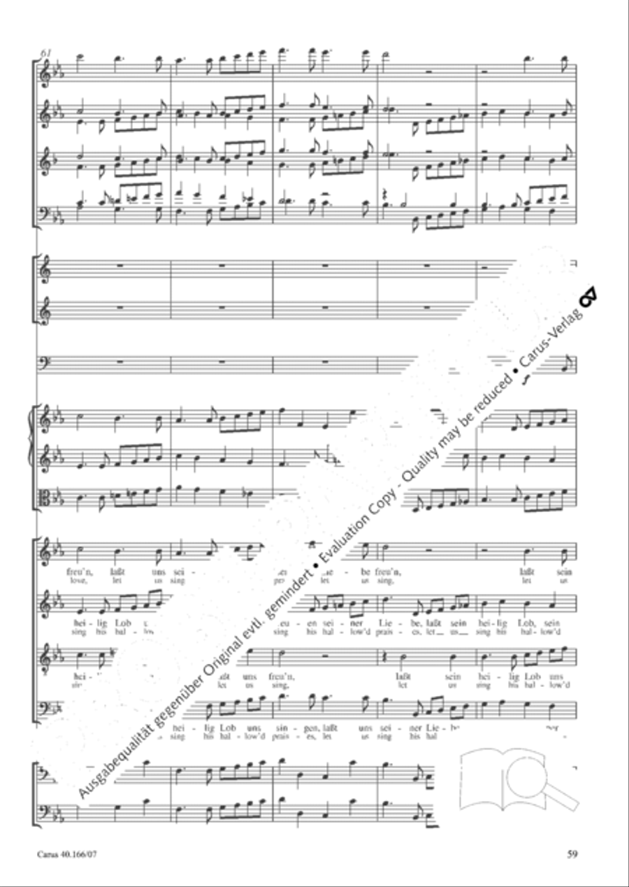 Hymn; Three sacred songs; fugue (Hymne; Drei geistliche Lieder und Fuge) Orchestra scores gallery preview page 60