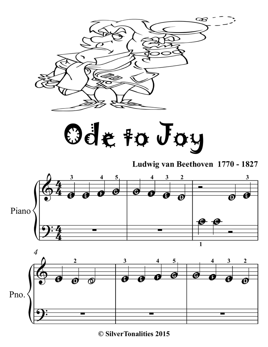 Ode to joy easy piano sale