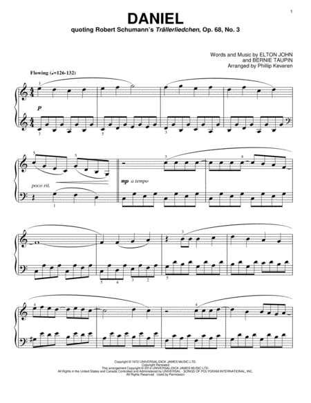 Daniel [Classical version] (arr. Phillip Keveren)