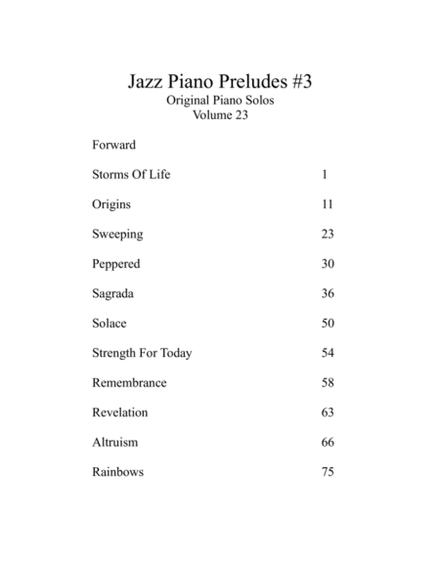 Jazz Piano Preludes #3 Volume 23 image number null