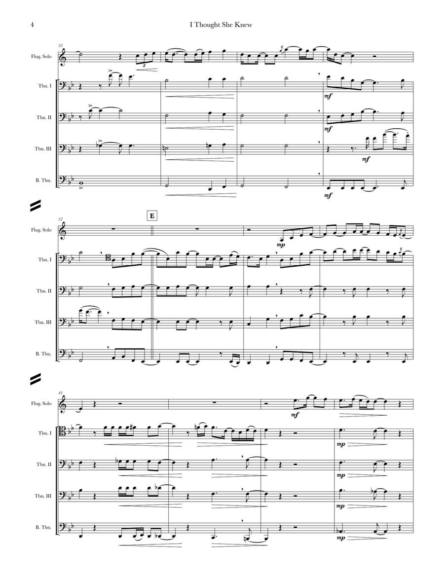 I Thought She Knew I Thought She Knew Brass Quartet scores gallery preview page 5