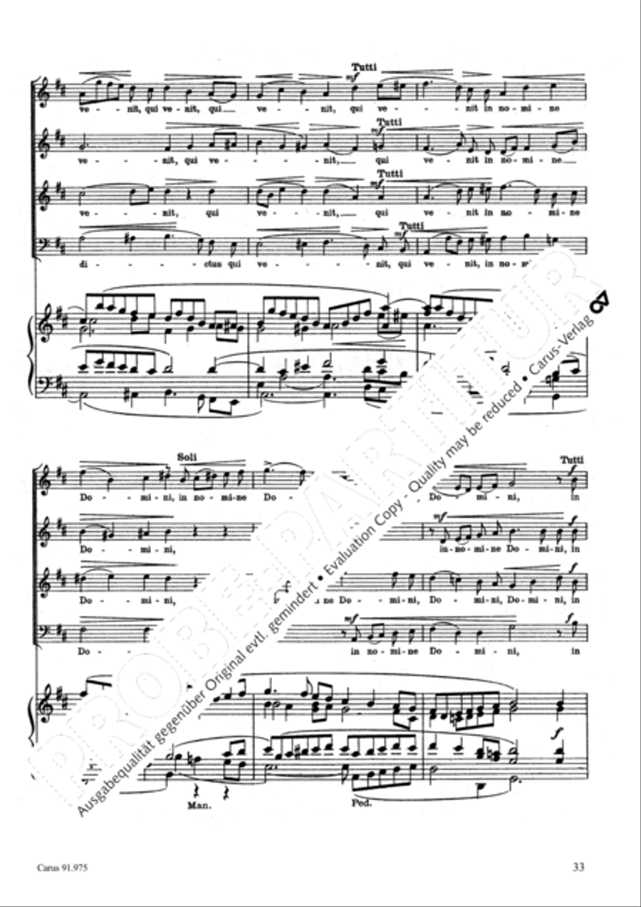 Missa pro pace 4-Part scores gallery preview page 36