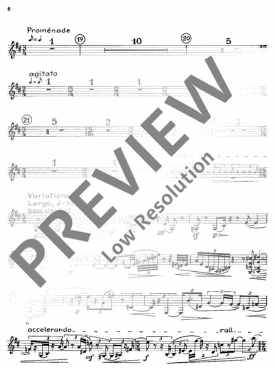 Le Miracle de la Rose Clarinet scores gallery preview page 9