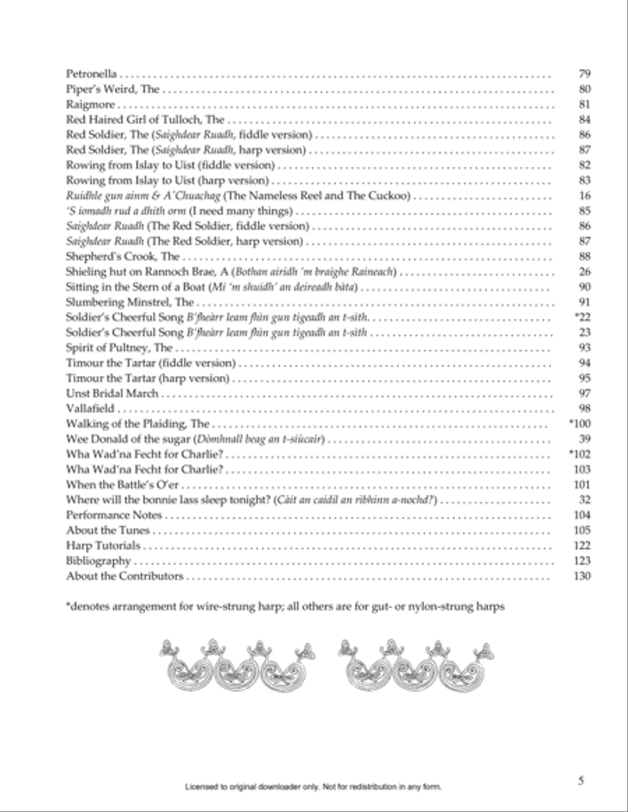 Scottish Harp Celebration Harp scores gallery preview page 6