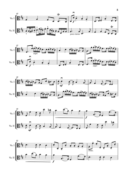 Johann Pachelbel - Canon in D Major, P.37; T.337. Arrangement for Viola Duet. Score and Parts. image number null