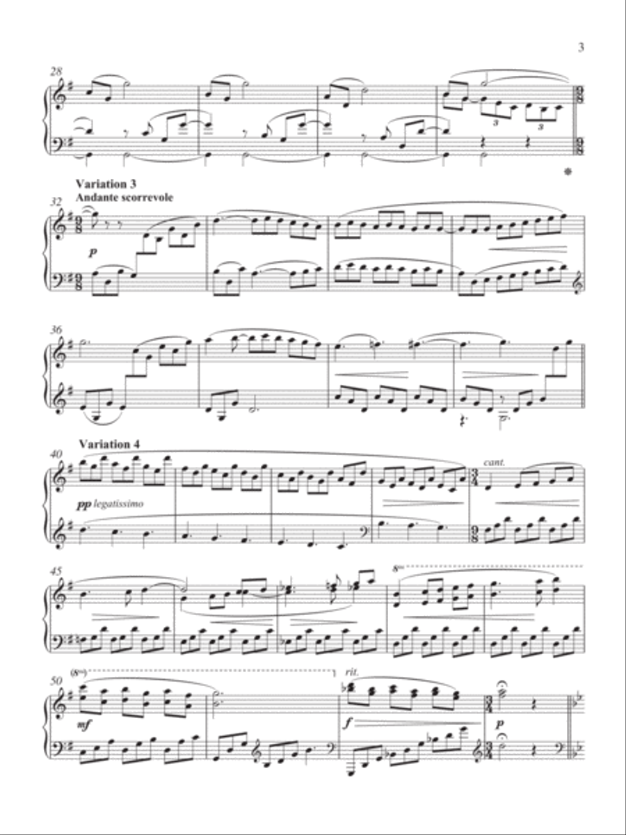 Variations on Dona nobis pacem Piano Solo scores gallery preview page 2