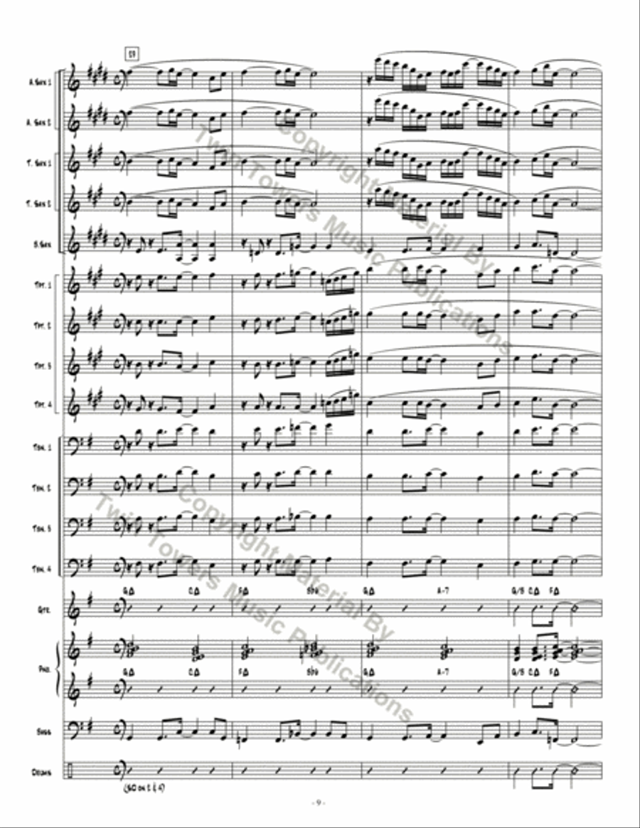 Going Home Going Home Jazz Ensemble scores gallery preview page 10