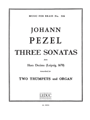 Book cover for 3 Sonatas No.25, No.22 & No.30 'hora Decima' (trumpets 2 & Org